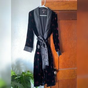 Victoria’s Secret Velvet and Satin Floral Robe